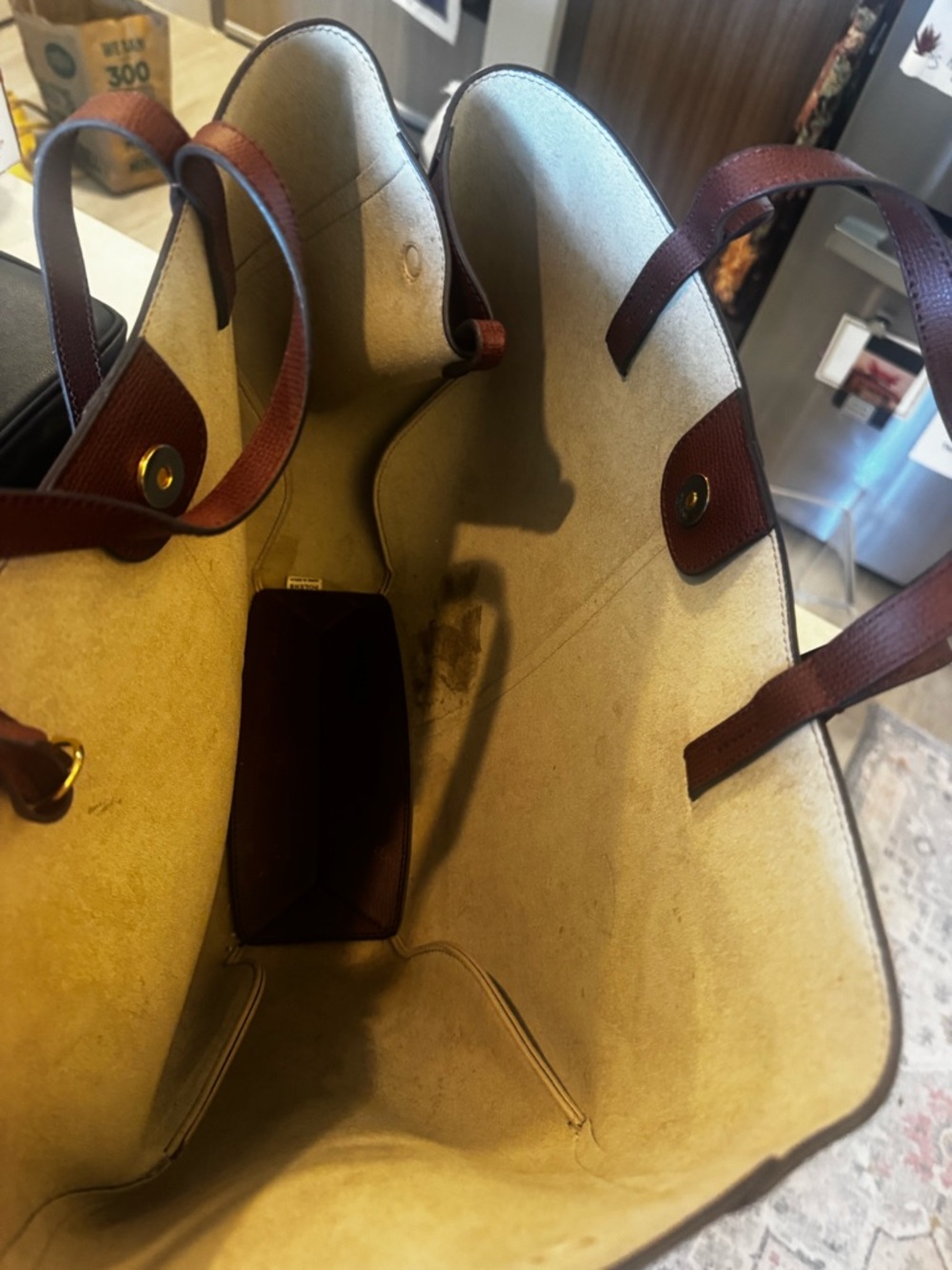Polene CYME brown Leather Shoulder Bag - Picture 9 of 10